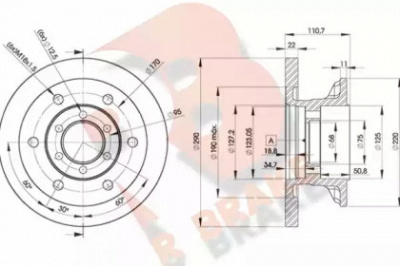 R BRAKE 78rbd18772 -  Тормозной диск